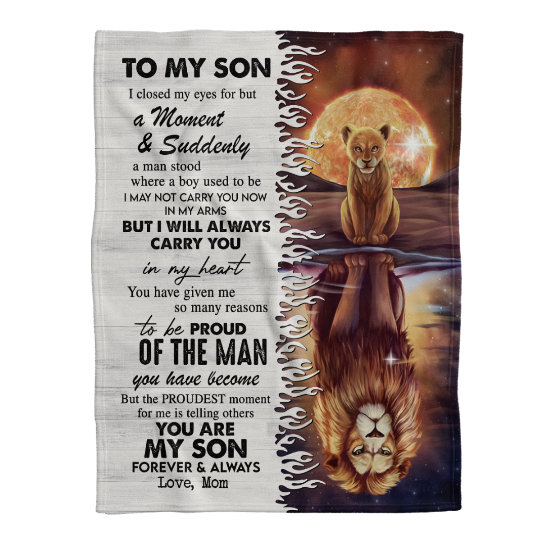To My Son You Are My Son Forever & Always Fleece Blanket Gift For Son From Mom Home Decor Bedding Couch Sofa Soft And Comfy Cozy 1641530890242.png