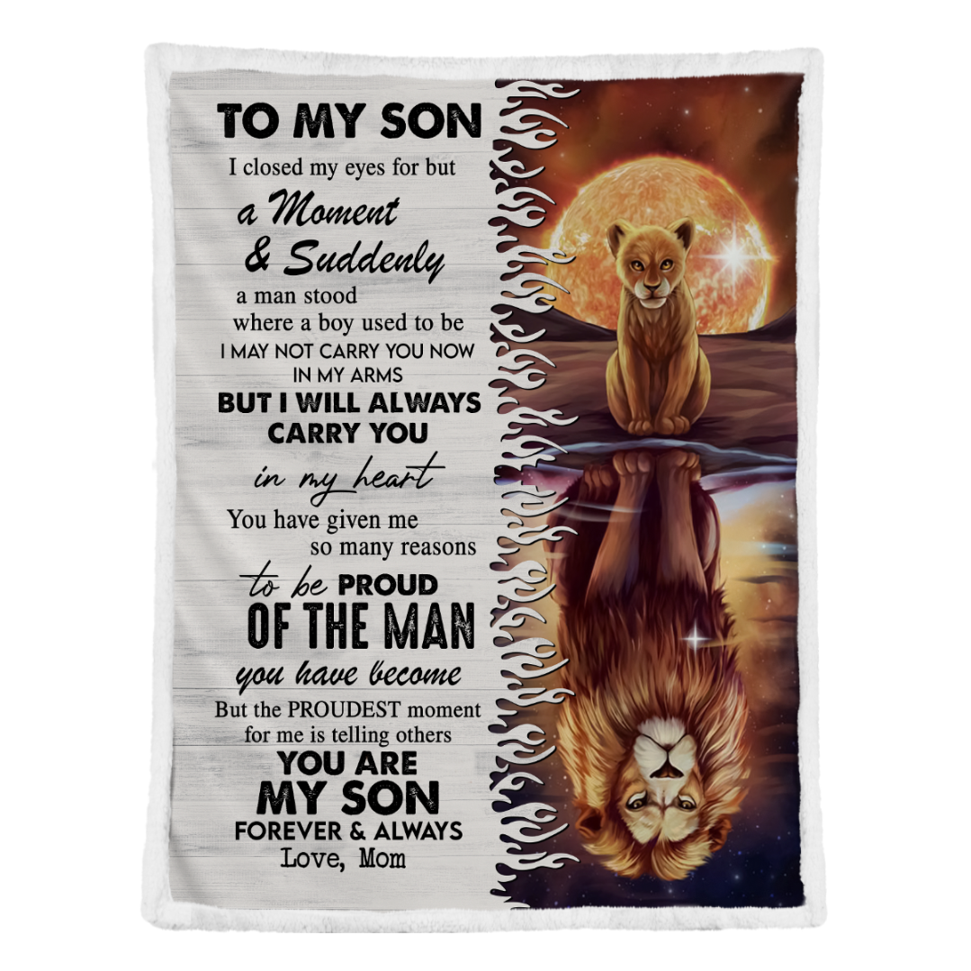 To My Son You Are My Son Forever & Always Fleece Blanket Gift For Son From Mom Home Decor Bedding Couch Sofa Soft And Comfy Cozy 1641530900654.png