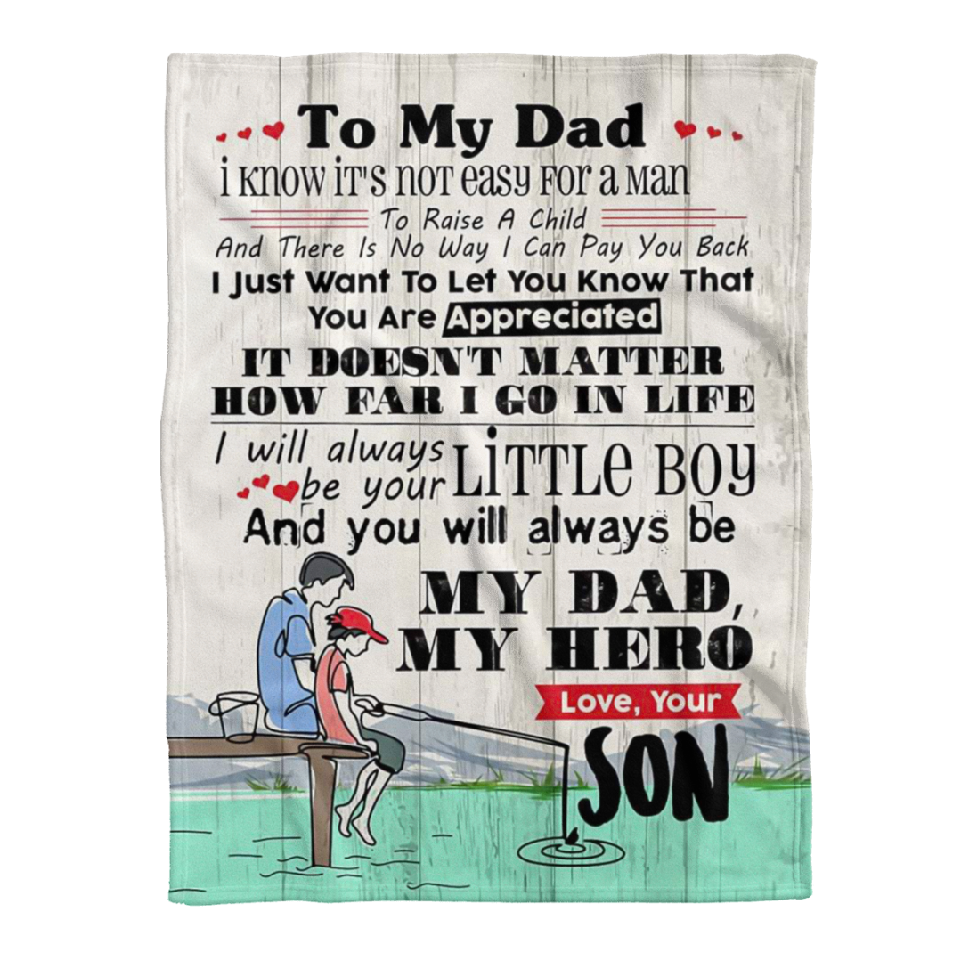 Fishing Dad I Know It's Not Easy For A Man Premium Fleece Blanket Home Decor Bedding Couch Sofa Soft and Comfy Cozy 1641538403092.png