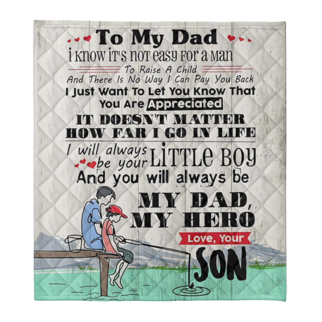 Fishing Dad I Know It's Not Easy For A Man Premium Fleece Blanket Home Decor Bedding Couch Sofa Soft and Comfy Cozy 1641538408931.png