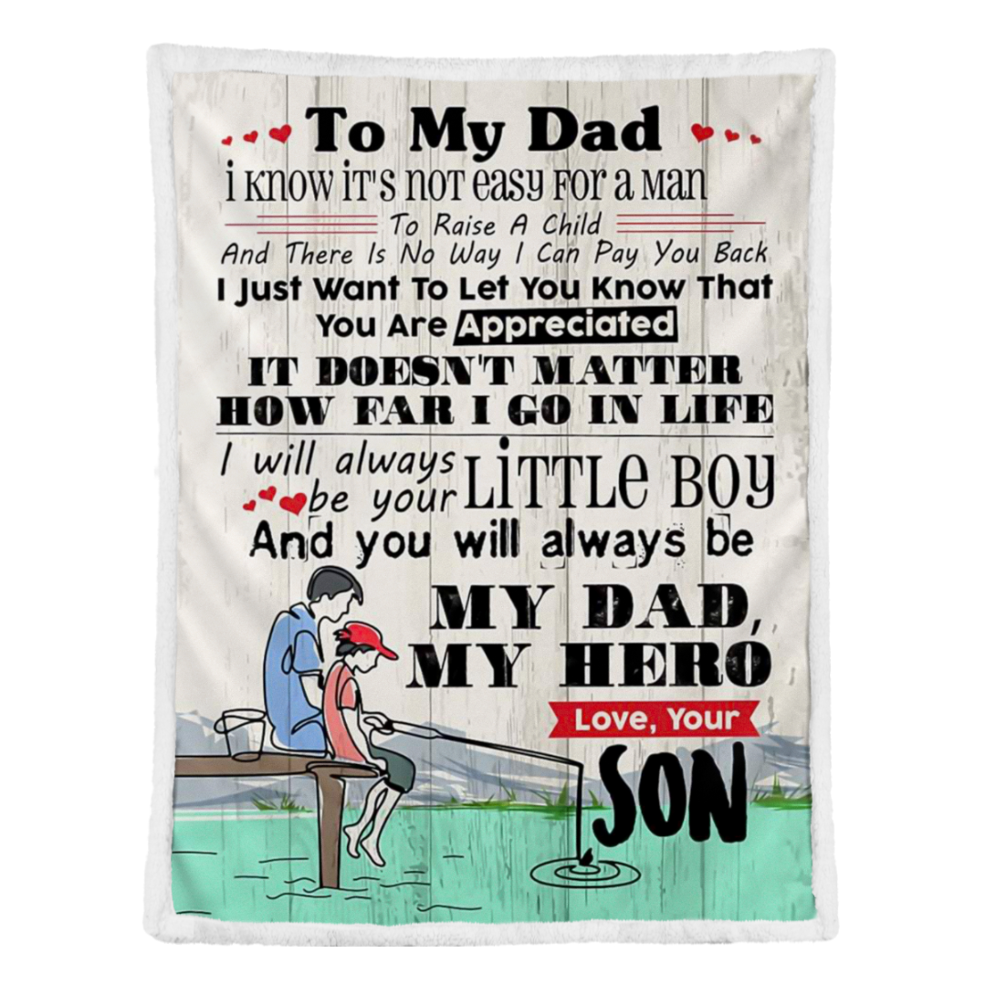 Fishing Dad I Know It's Not Easy For A Man Premium Fleece Blanket Home Decor Bedding Couch Sofa Soft and Comfy Cozy 1641538413733.png