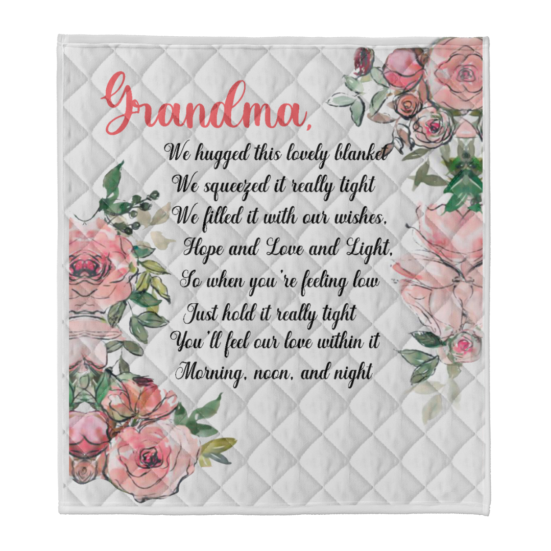 To My Grandma Hugged This Lovely Fleece Blanket Gift For Grandparents Gift From Granddaughter Gift For Grandson Home Decor Bedding Couch Sofa Soft and Comfy Cozy 1641542340832.png