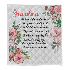 To My Grandma Hugged This Lovely Fleece Blanket Gift For Grandparents Gift From Granddaughter Gift For Grandson Home Decor Bedding Couch Sofa Soft and Comfy Cozy 1641542340832.png