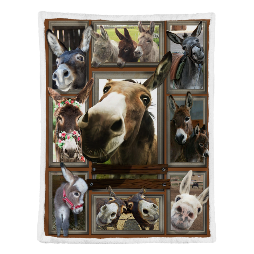 3d Huge Donkey Fleece Blanket 1641549230759.png