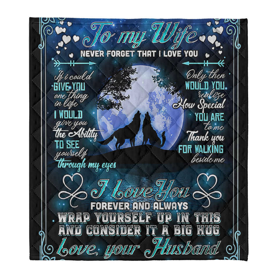 To My Wife How Special You Are Wolf Moon Night Fleece Blanket Home Decor Bedding Couch Sofa Soft And Comfy Cozy 1641606482047.png