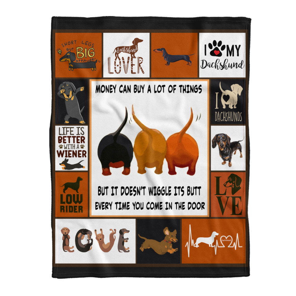Dachshund Money Can Buy A Lot Of Things Blanket Gift For Dachshund Dog Lovers Birthday Gift Home Decor Bedding Couch Sofa Soft And Comfy Cozy 1641607233963.png