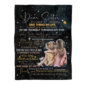 Gift For Sister Blanket, To My Sister Fleece Blanket Dear Sister A Truly Great Friend Is Hard To Find 1641615228416.png