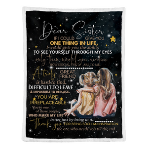 Gift For Sister Blanket, To My Sister Fleece Blanket Dear Sister A Truly Great Friend Is Hard To Find 1641615237790.png