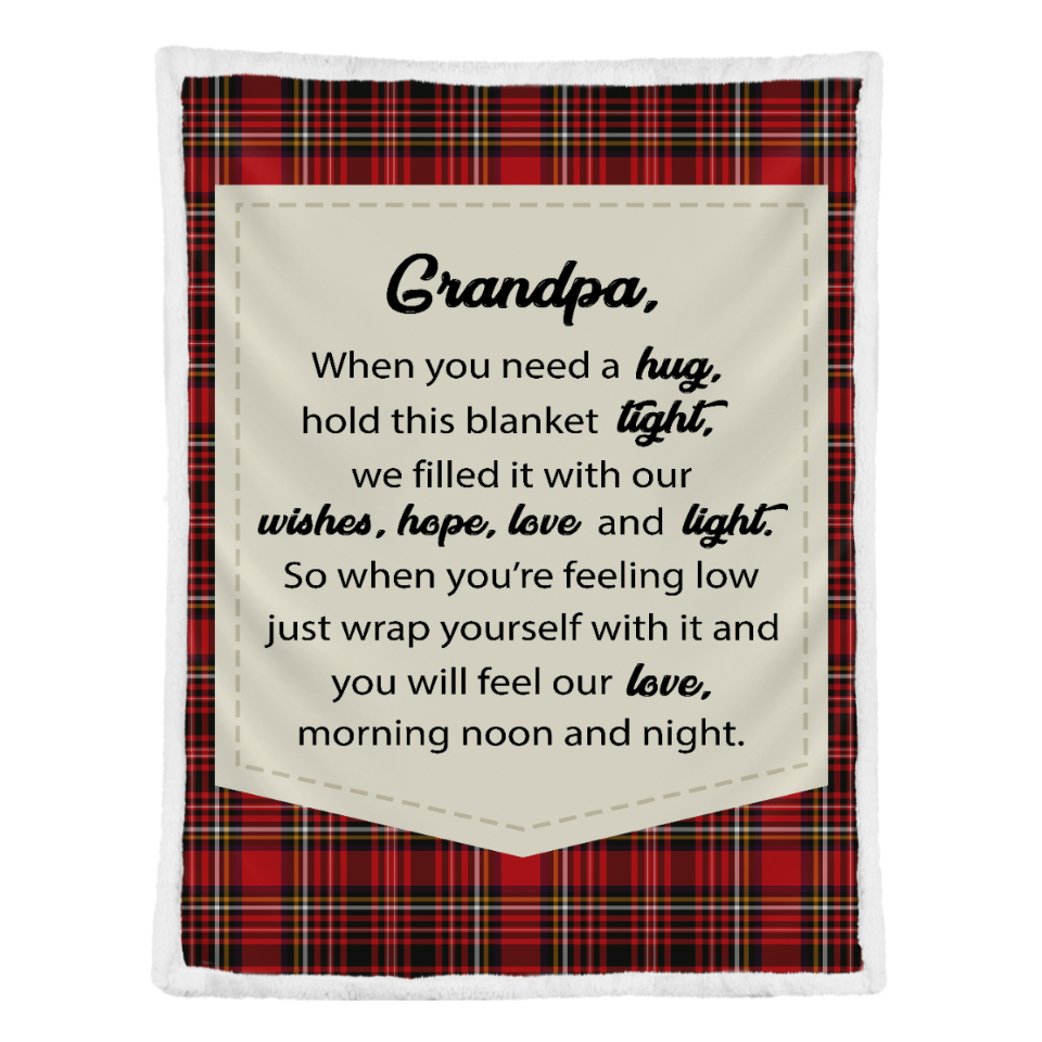 GIft For Grandfather Blanket, To My Grandpa Hold This Blanket Light Morning Moon And Night Fleece Blanket 1641616515932.png