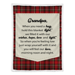 GIft For Grandfather Blanket, To My Grandpa Hold This Blanket Light Morning Moon And Night Fleece Blanket 1641616515932.png