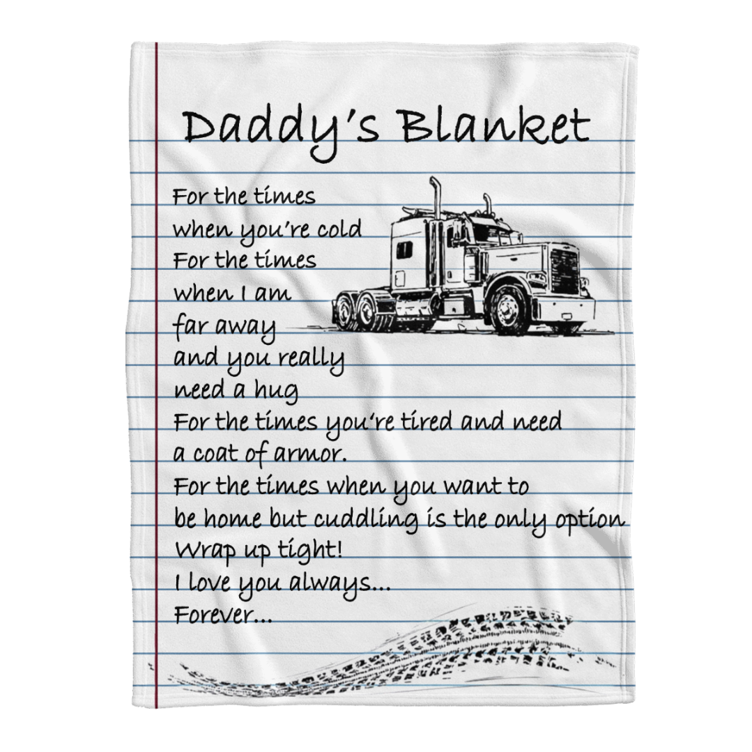 Gift For Father Blanket, Daddy's Trucker Blanket For The Times When You're Cold Blanket 1641785741299.png