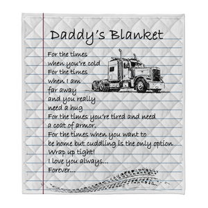 Gift For Father Blanket, Daddy's Trucker Blanket For The Times When You're Cold Blanket 1641785746418.png