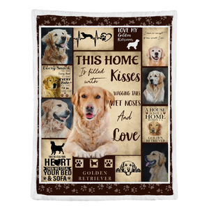 Dog Blanket, Golden Retriever This Home Is Filled With Kisses Blanket 1641788715129.png