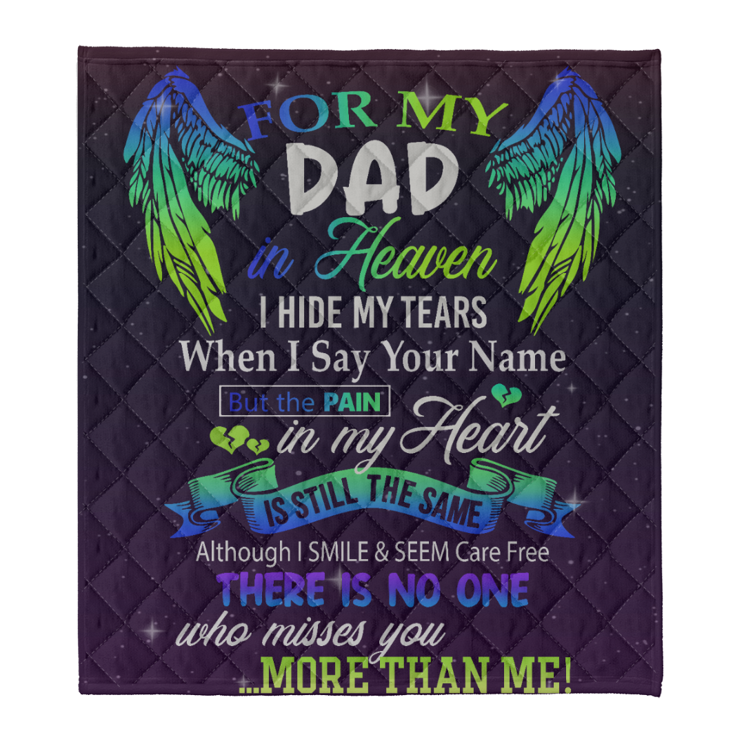 Gift For Father Blanket, For My Dad In Heaven Memorial Blanket Gift For Friend 1641789217513.png