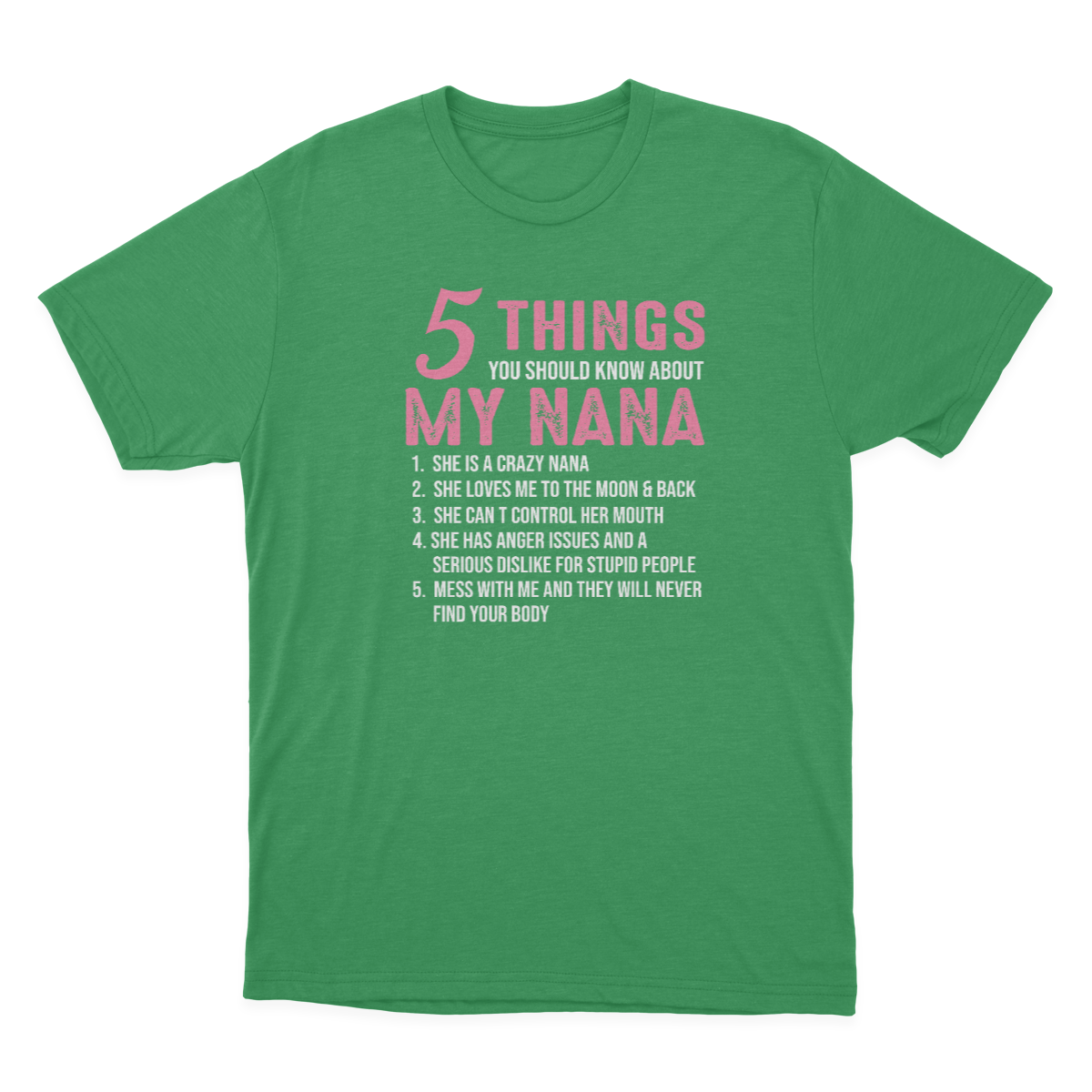 5 Things You Should Know About My Nana Funny Grandma Women's T-shirt  1641896510272.png
