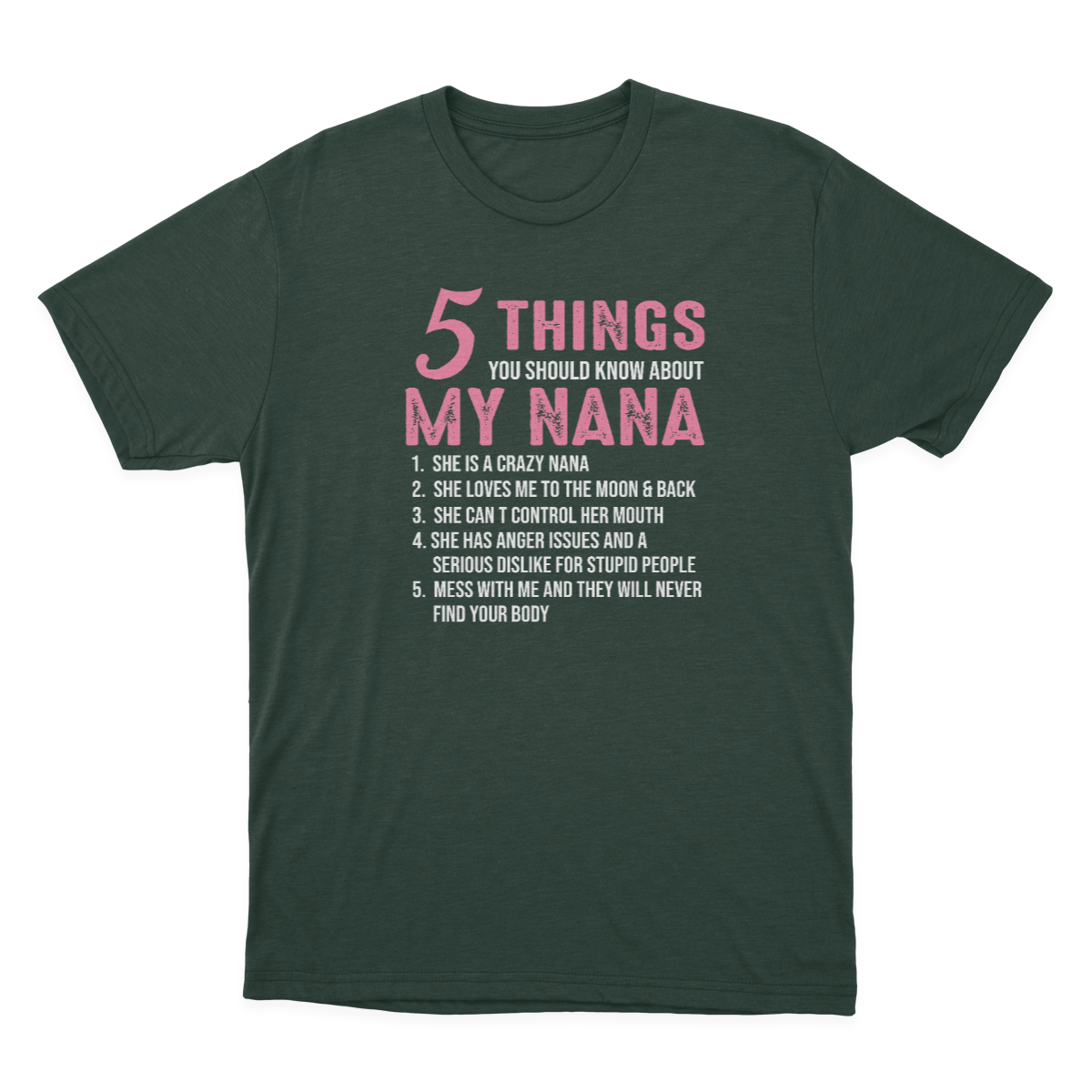 5 Things You Should Know About My Nana Funny Grandma Women's T-shirt  1641896513254.png