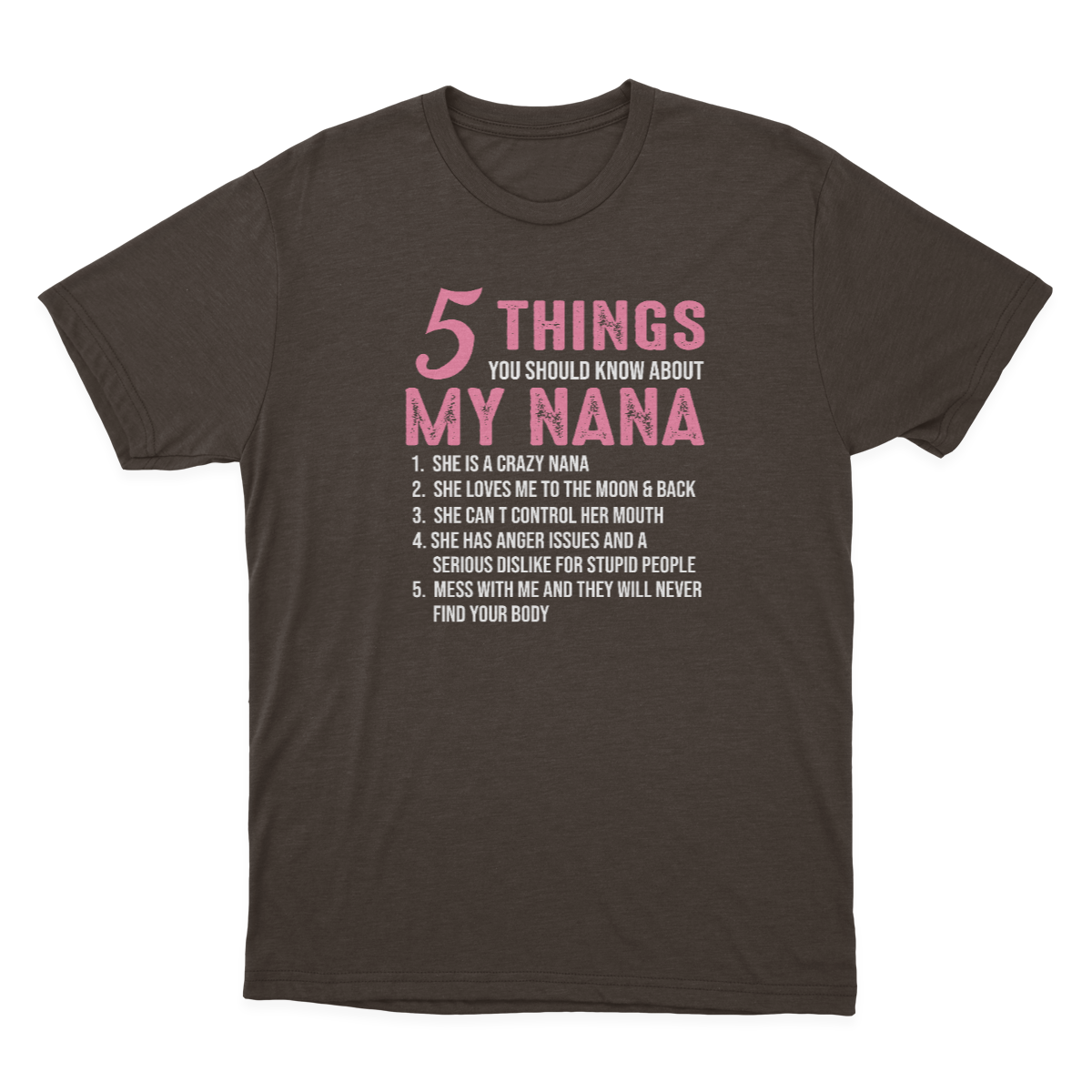 5 Things You Should Know About My Nana Funny Grandma Women's T-shirt  1641896515916.png