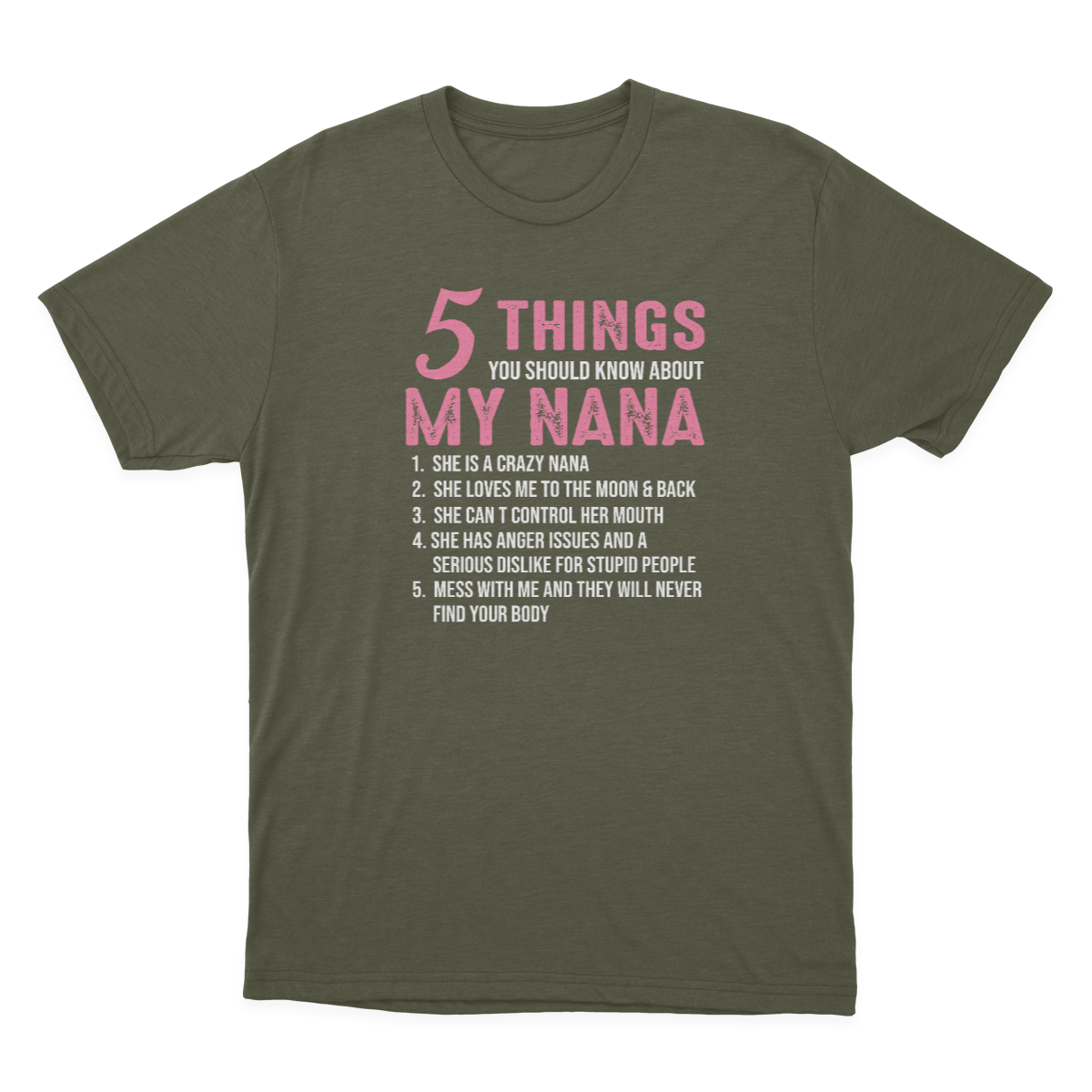 5 Things You Should Know About My Nana Funny Grandma Women's T-shirt  1641896522871.png