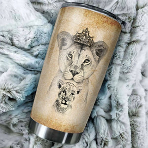 Lion To My Daughter When It's Too Hard To Look Back Tumbler Gift For Daughter From Mom Birthday Gift 1641959902619.jpg