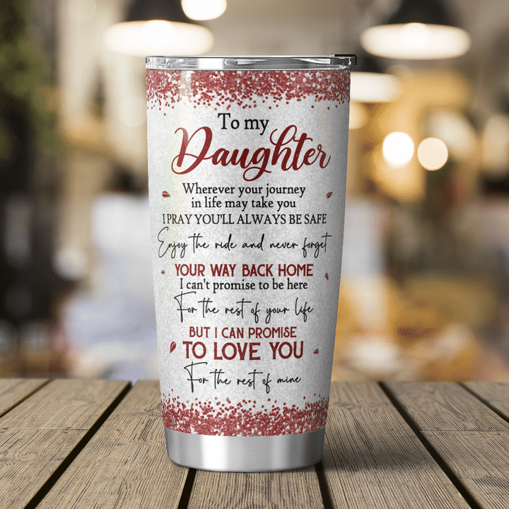 Colorful Tree To My Daughter Never Forget Your Way Back Home Tumbler Gift For Daughter From Mom 1641962520528.png