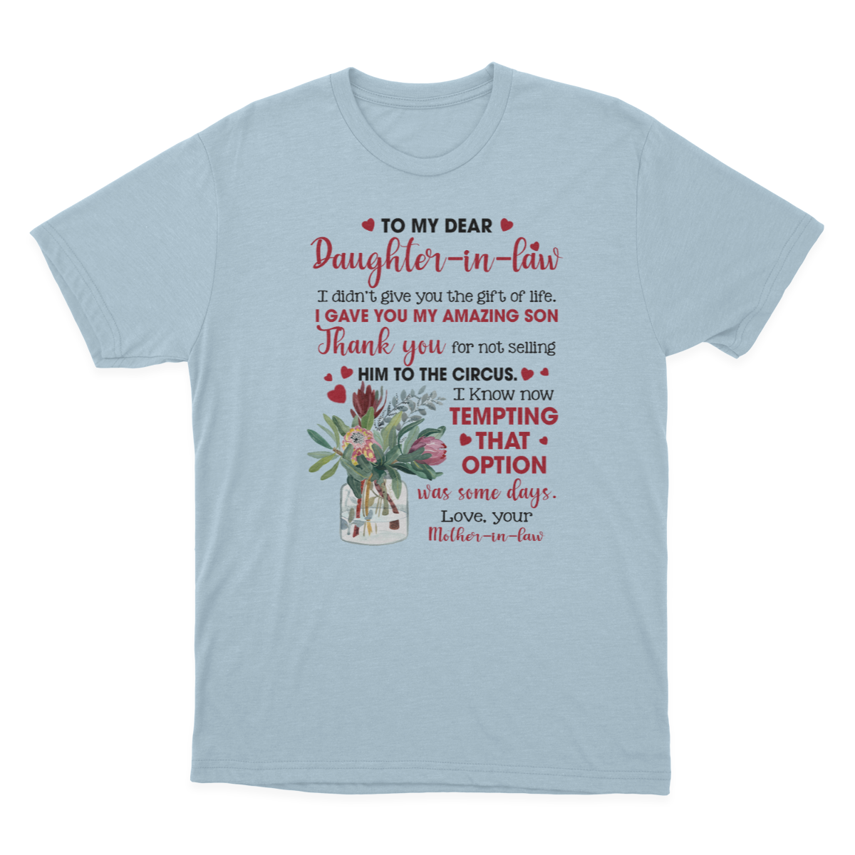 to My Daughter in Law T-shirt | to My Daughter in Law 1641970616970.png