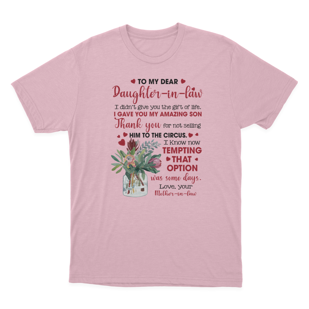 to My Daughter in Law T-shirt | to My Daughter in Law 1641970620368.png