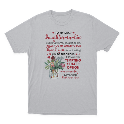 to My Daughter in Law T-shirt | to My Daughter in Law 1641970623809.png
