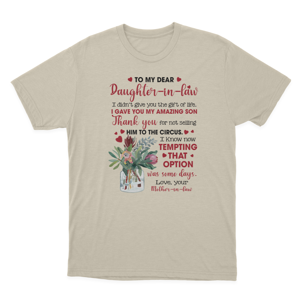 to My Daughter in Law T-shirt | to My Daughter in Law 1641970637130.png