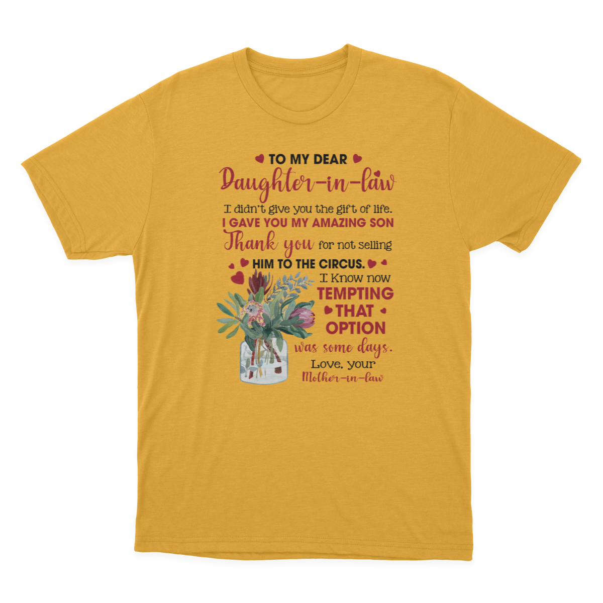 to My Daughter in Law T-shirt | to My Daughter in Law 1641970640371.png