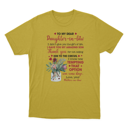 to My Daughter in Law T-shirt | to My Daughter in Law 1641970643749.png
