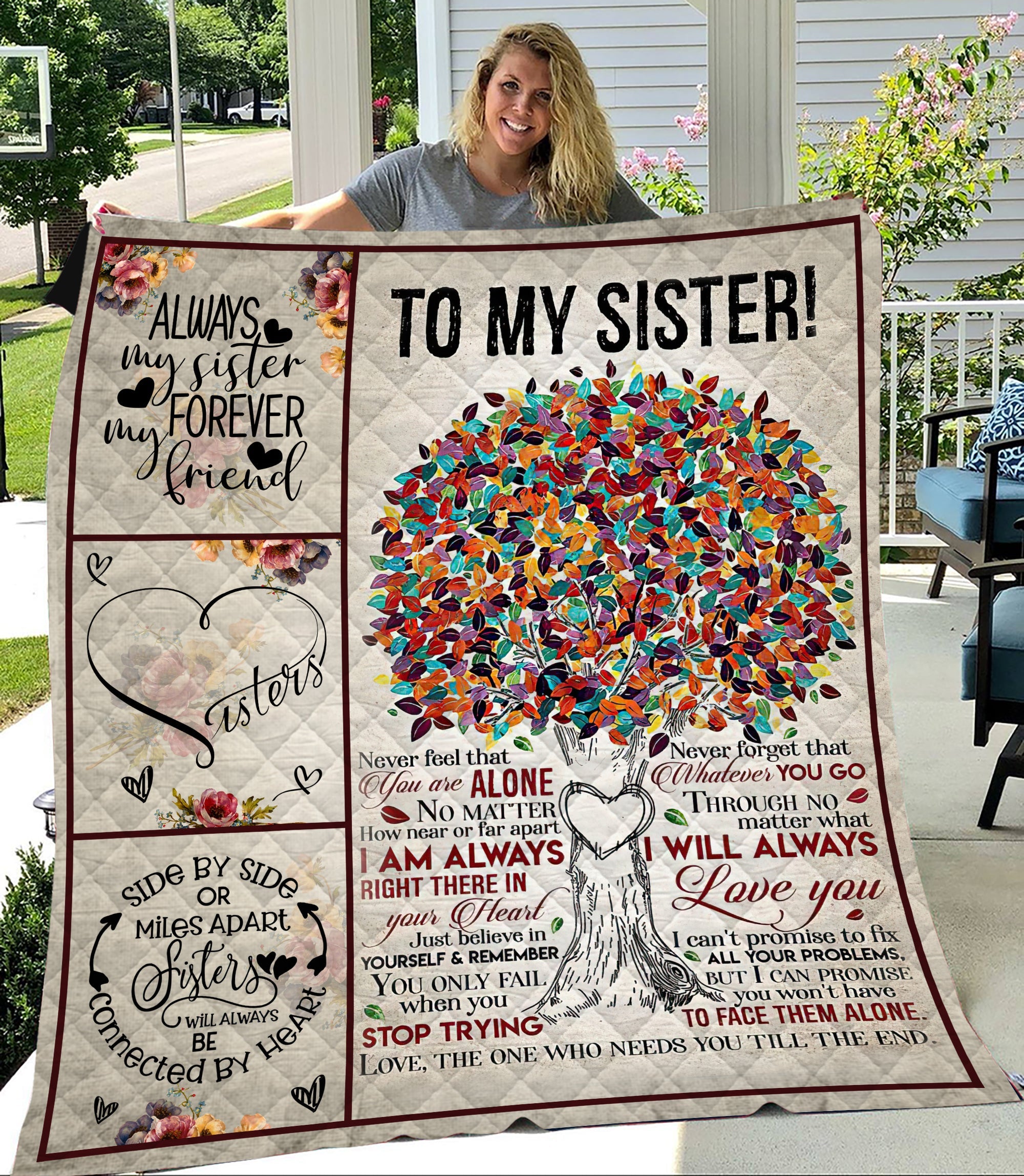 To My Sister Forever My Friend Colorful Tree Blanket Gift For Sister Birthday Gift Home Decor Bedding Couch Sofa Soft and Comfy Cozy 1642498686660.jpg