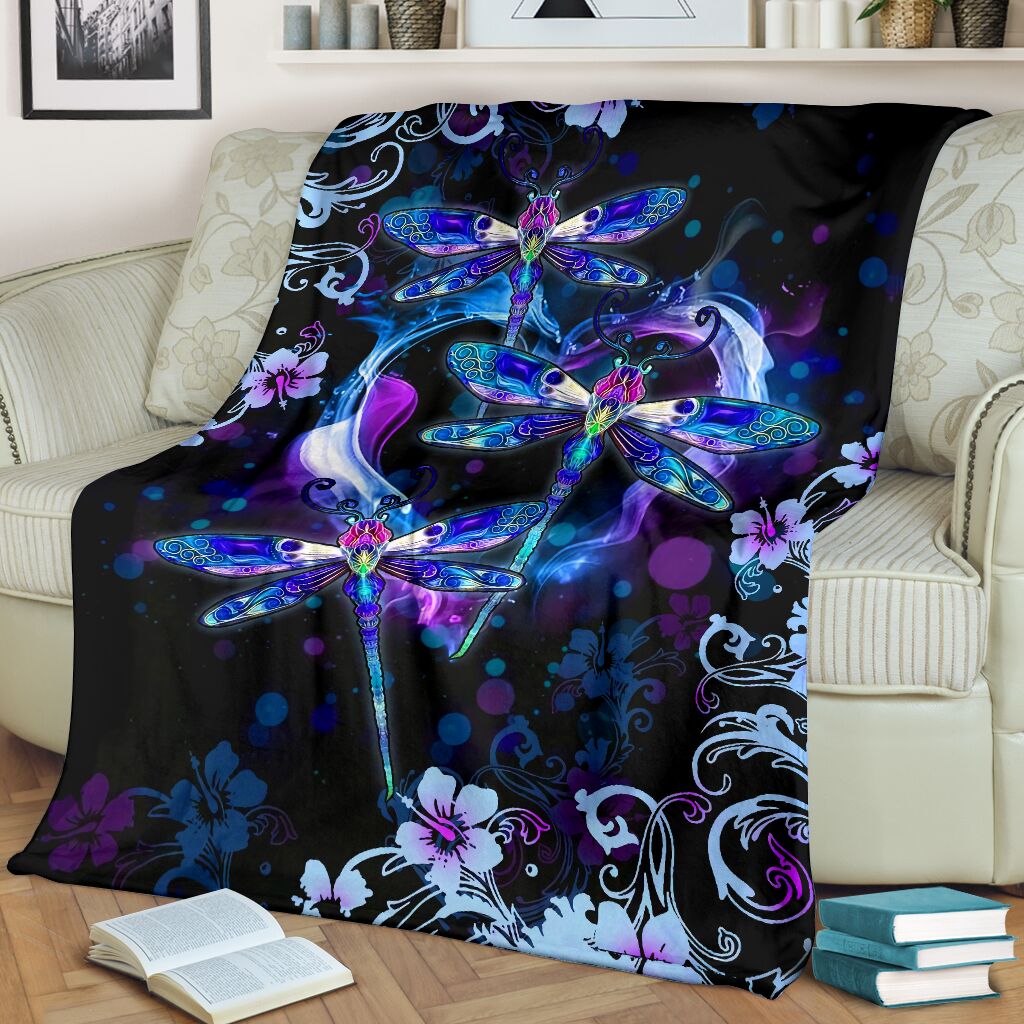 Beautiful Dragonfly Purple Blanket Gift For Dragonfly Lovers Birthday Gift Home Decor Bedding Couch Sofa Soft And Comfy Cozy 1642565081897.jpg
