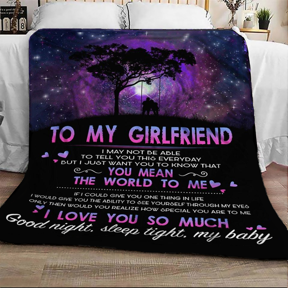 You Mean The World To Me Blanket Gift For Girlfriend 1642578306285.png