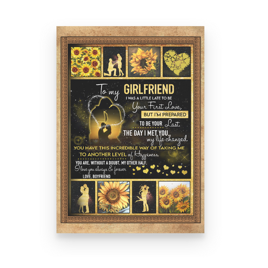 Best Valentine Gift For Girlfriend, Sunflower To My Girlfriend I Love You Canvas Gift For Girlfriend Birthday Gift Home Decor 1645696504970.jpg