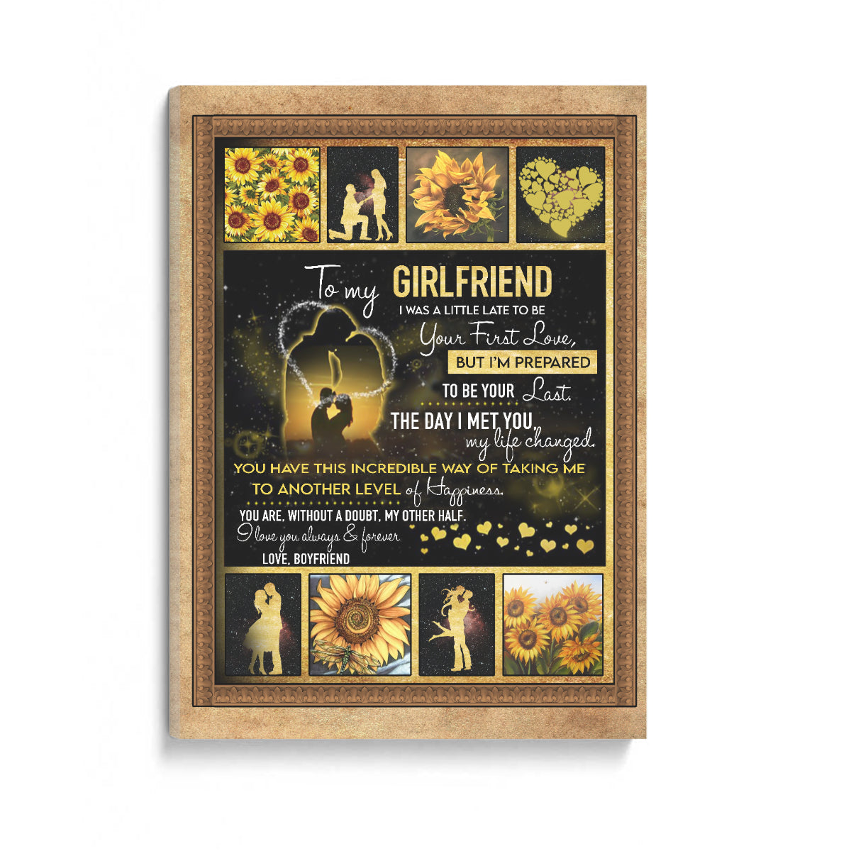 Best Valentine Gift For Girlfriend, Sunflower To My Girlfriend I Love You Canvas Gift For Girlfriend Birthday Gift Home Decor 1645696505469.jpg