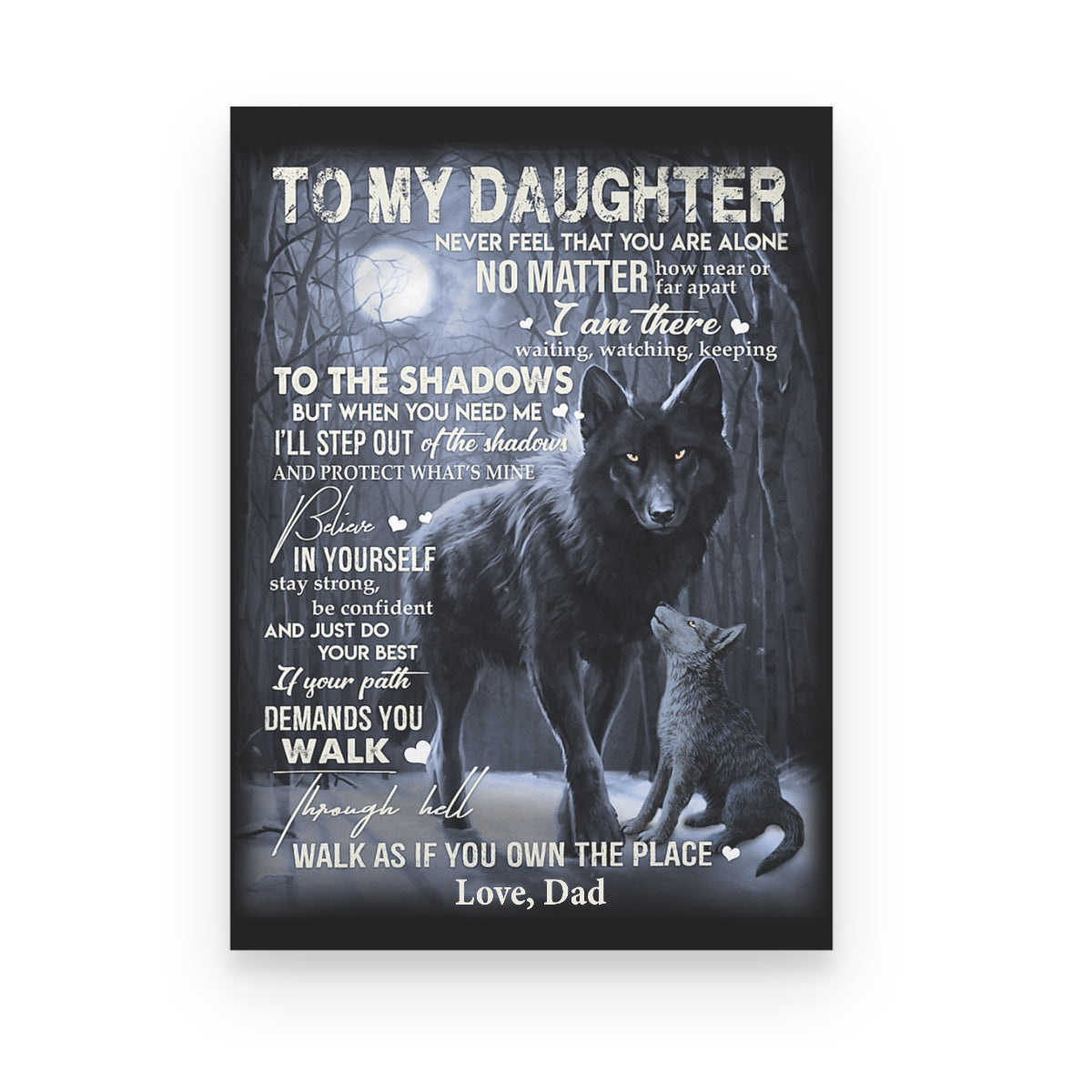 To My Daughter Wolf Waiting Watching Keeping Canvas Gift For Daughter From Dad To Daughter  1645697787823.jpg