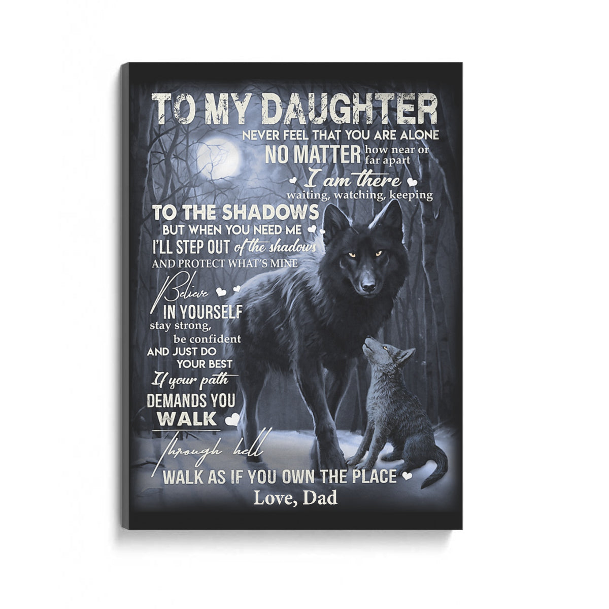 To My Daughter Wolf Waiting Watching Keeping Canvas Gift For Daughter From Dad To Daughter  1645697789255.jpg