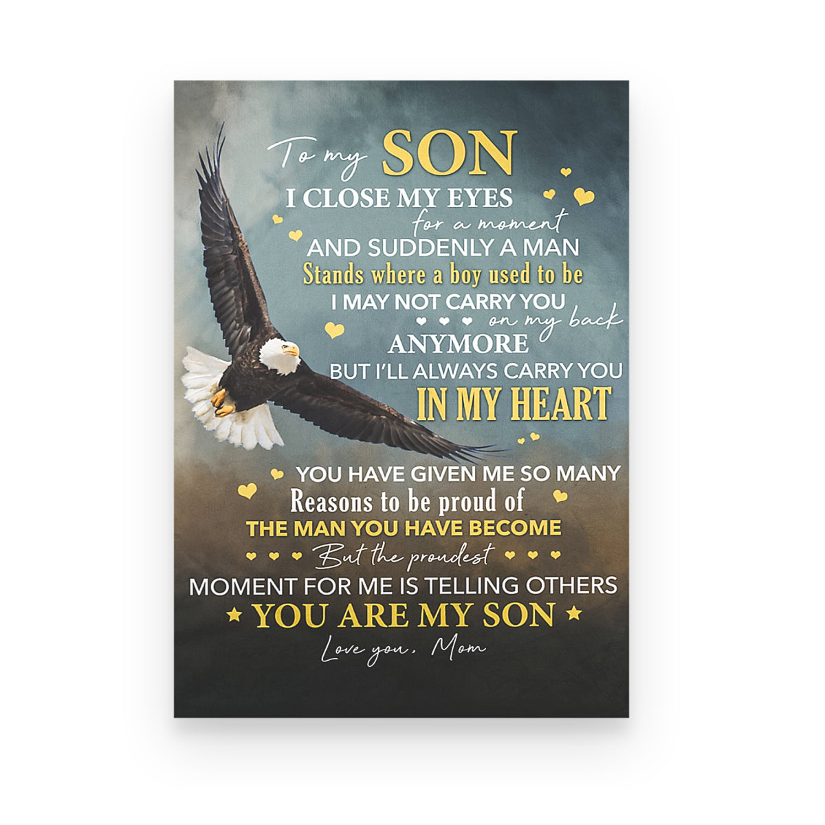 Eagle Mom To Son I Close My Eyes For But A Moment Canvas | Gift For Son 1645698361236.jpg