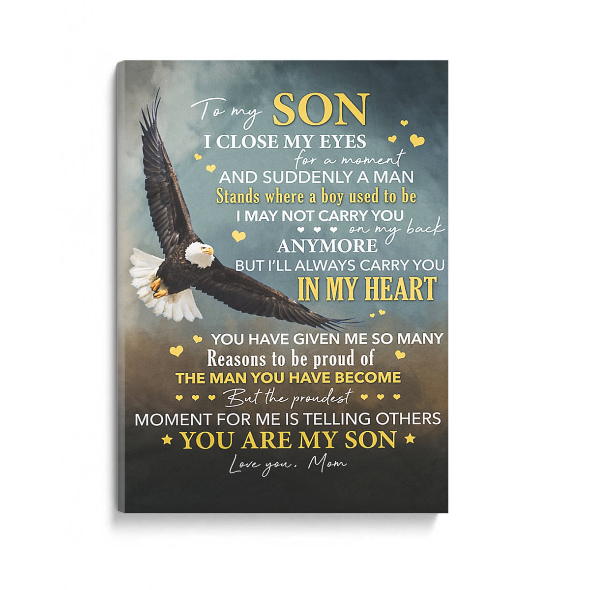 Eagle Mom To Son I Close My Eyes For But A Moment Canvas | Gift For Son 1645698362733.jpg