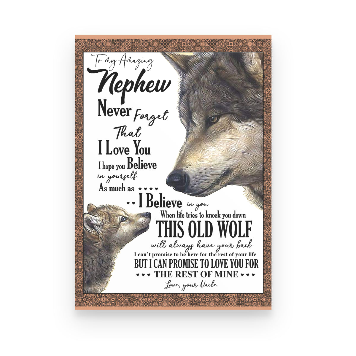 My Nephew Wolf Believe In Yourself Gift From Uncle Canvas 1645700583509.jpg