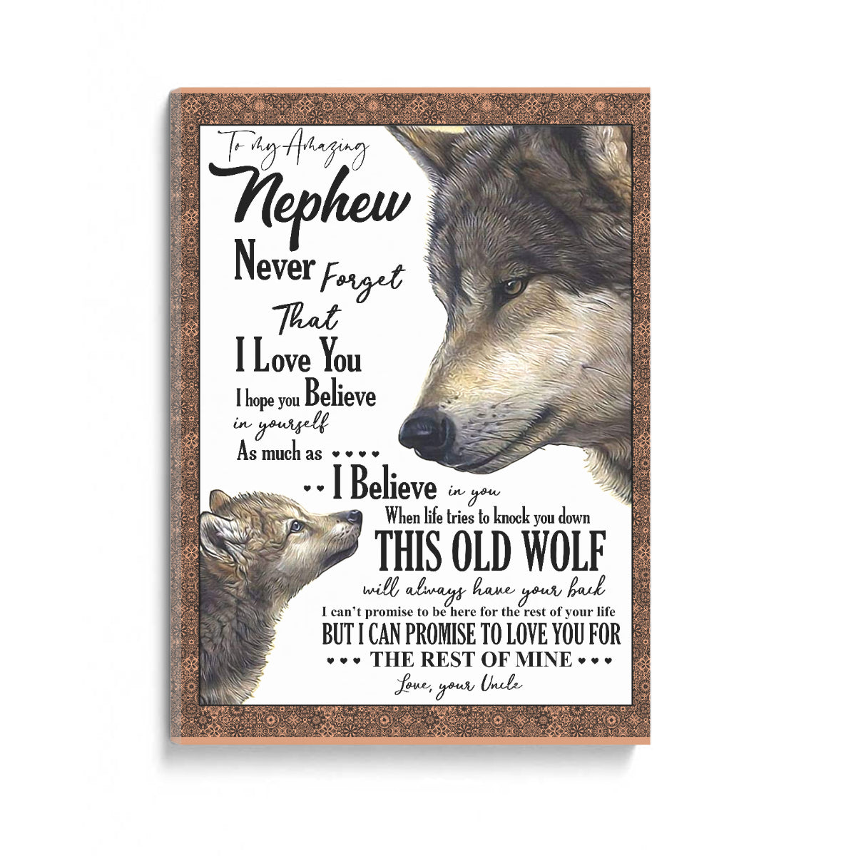My Nephew Wolf Believe In Yourself Gift From Uncle Canvas 1645700584996.jpg