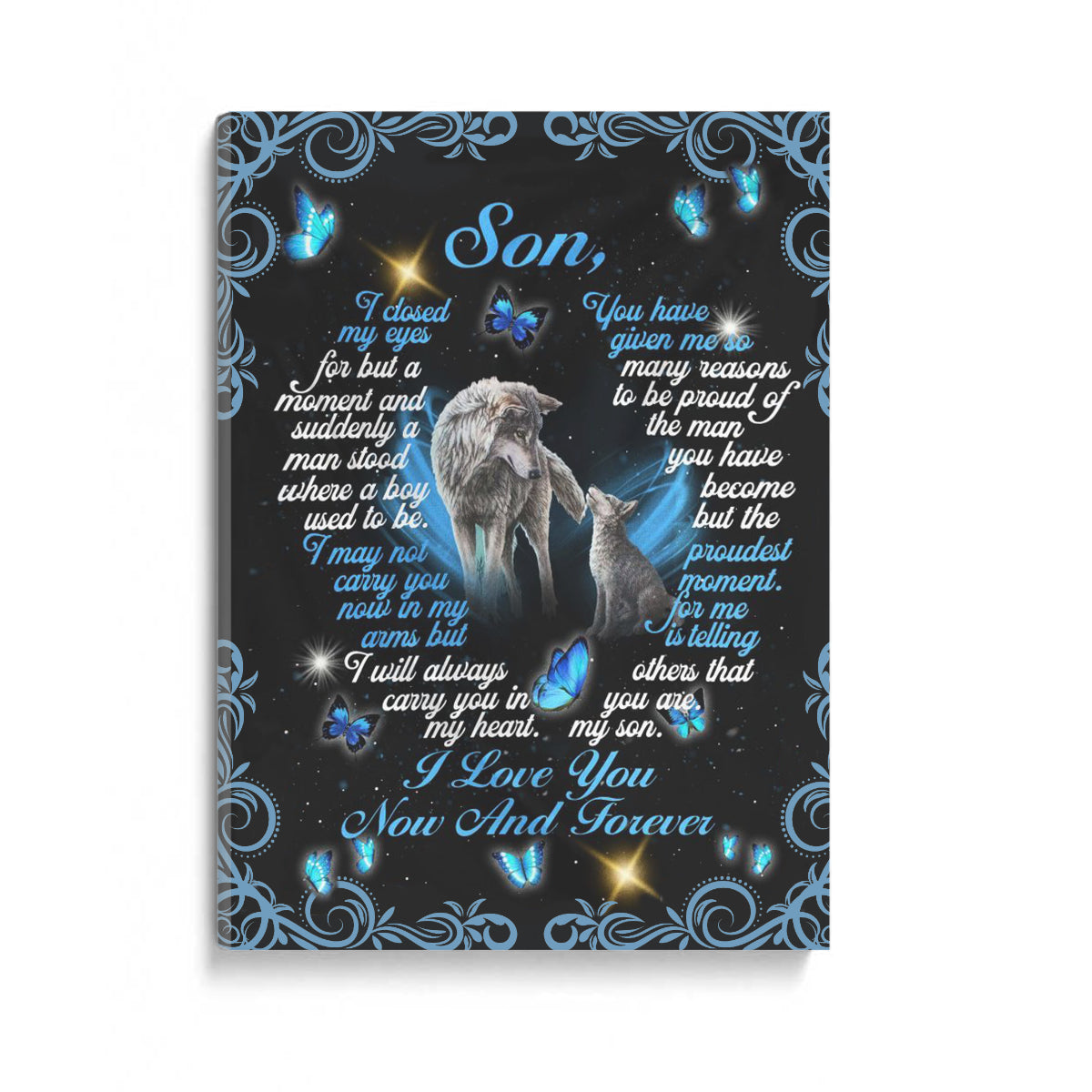 To My Son Wolf Canvas | Gift for Son 1645701509713.jpg