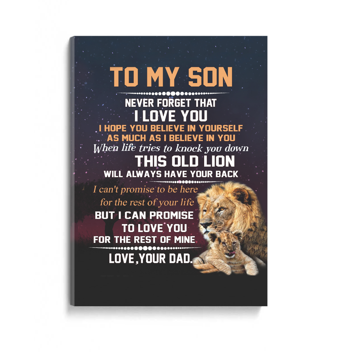 Dad To Son Canvas This Old Lion - Gift For Son 1645719569940.jpg