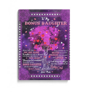 To My Daughter Never Feel That U Are Alone Mom To Bonus Daughter Canvas Gift For Daughter From Mom  1645720804164.jpg