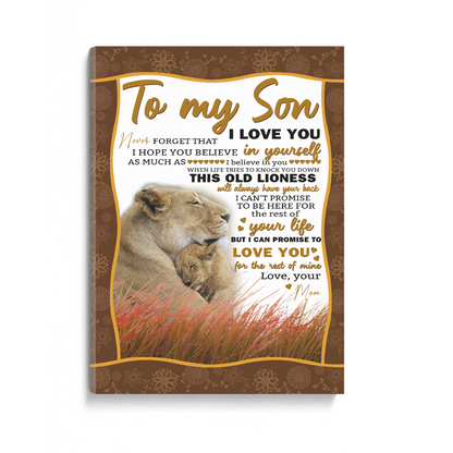 Letter Lion Mom To Son Canvas | Gift for Son 1645760798598.jpg