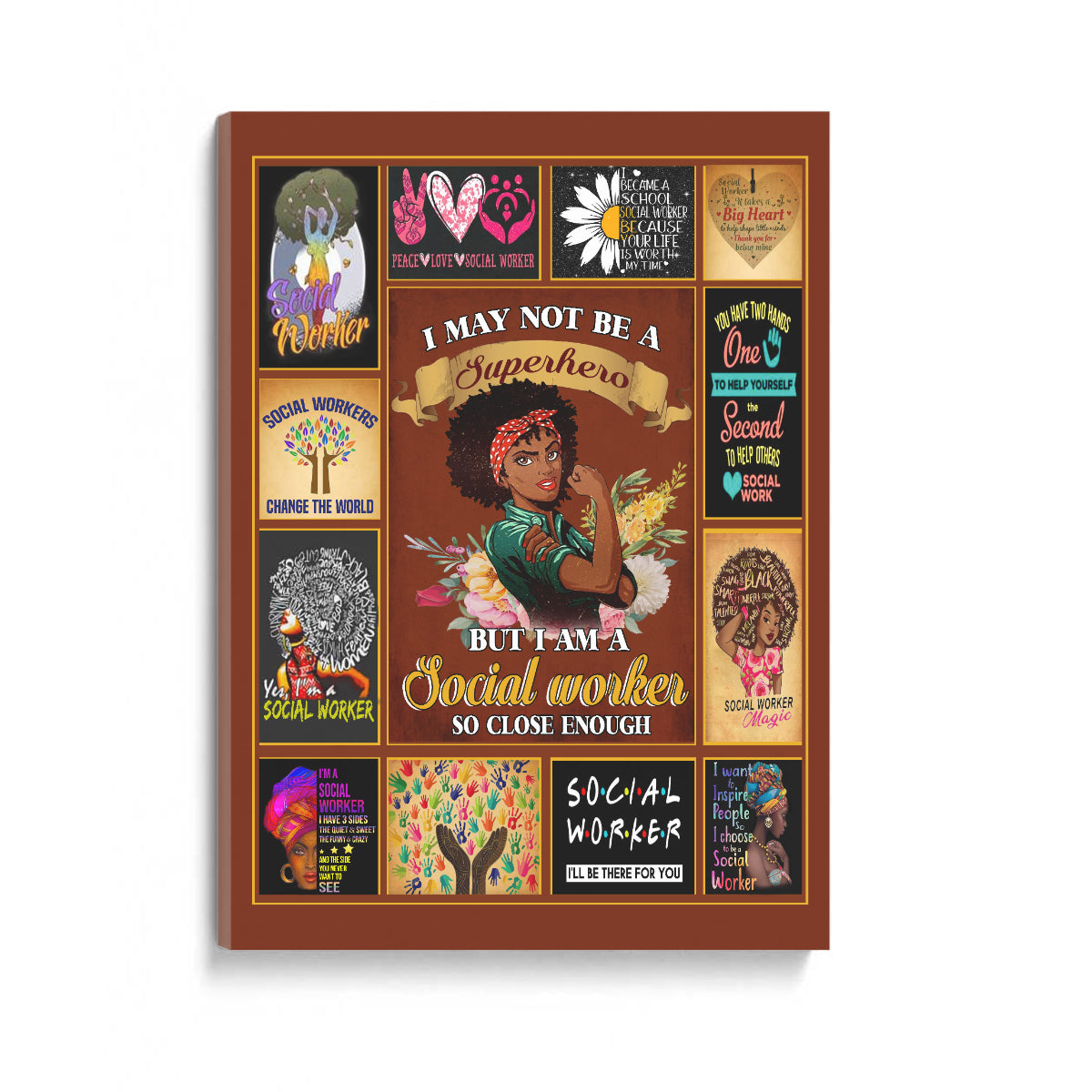 I Am A Social Worker Black Woman Gift Canvas 1645762683923.jpg