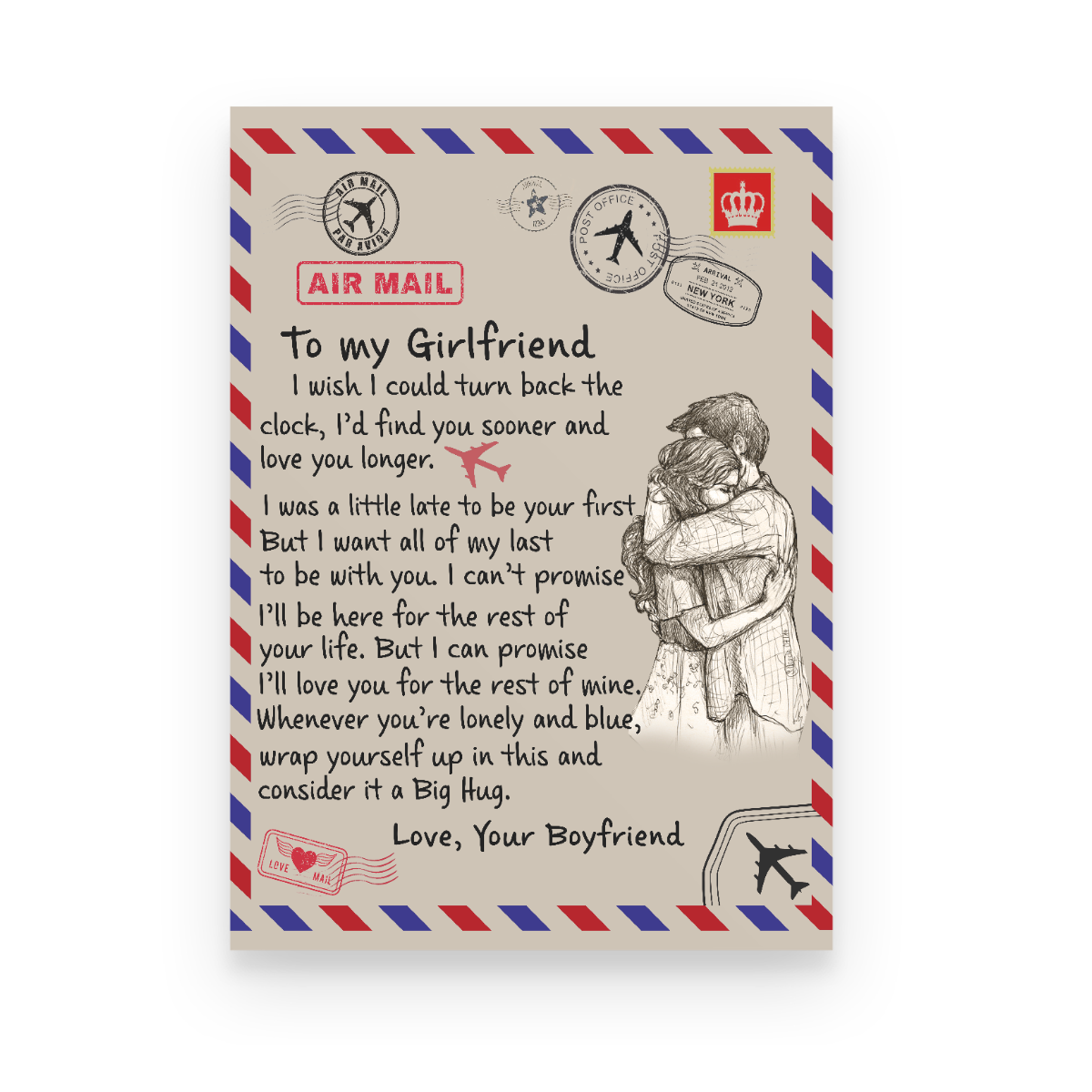 Best Valentine Gift For Girlfriend, I Wish I Could Turn Back The Clock Canvas Gift For Girlfriend From Boyfriend Home Decor 1645762715010.jpg