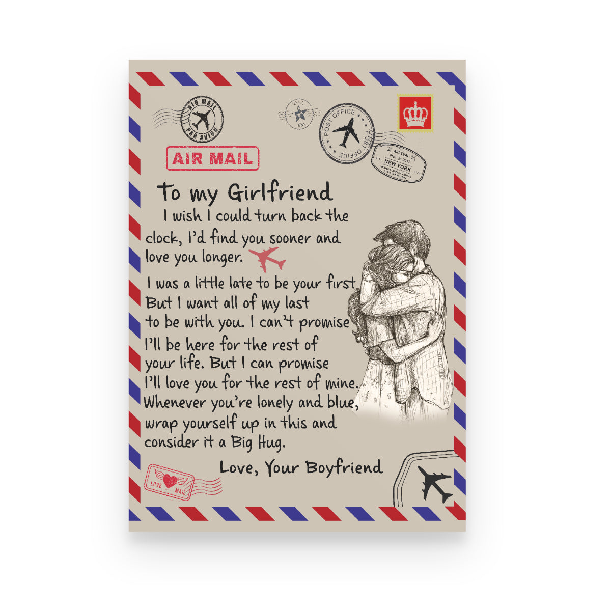 Best Valentine Gift For Girlfriend, I Wish I Could Turn Back The Clock Canvas Gift For Girlfriend From Boyfriend Home Decor 1645762715010.jpg