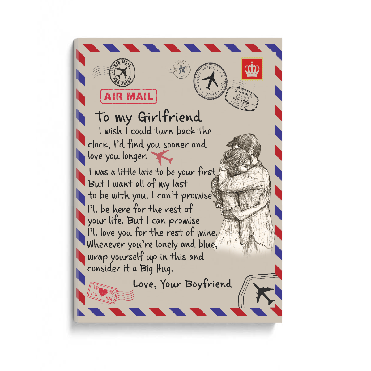 Best Valentine Gift For Girlfriend, I Wish I Could Turn Back The Clock Canvas Gift For Girlfriend From Boyfriend Home Decor 1645762716060.jpg