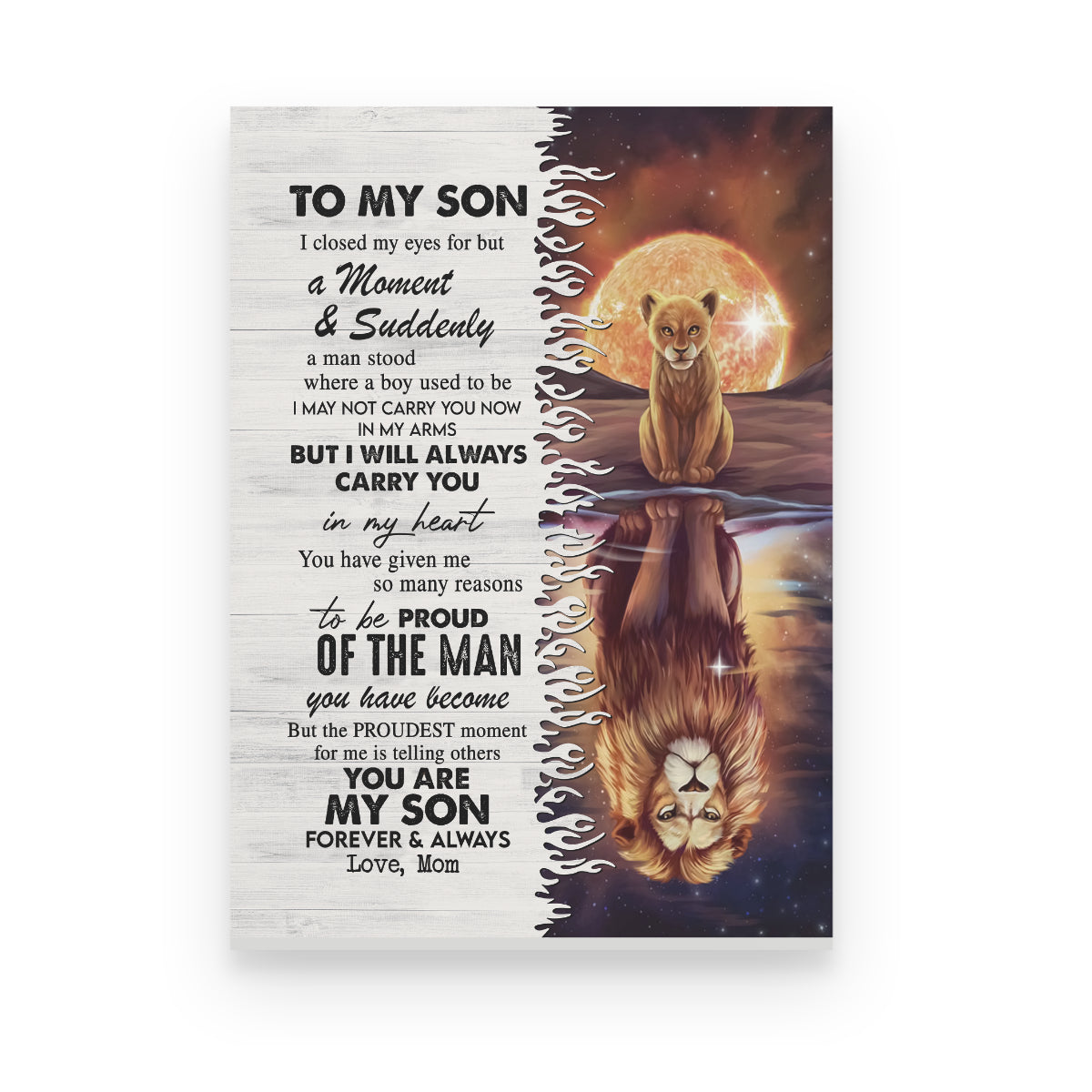To My Son You Are My Son Forever & Always Canvas Gift For Son From Mom Home Decor  1645765402181.jpg